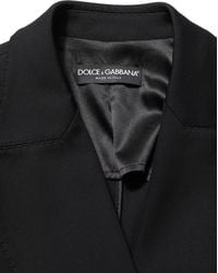 Dolce & Gabbana - Double Breasted Crepe Blazer Jacket Nylon Elastane Clothing - Lyst