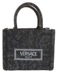 Versace - Extra Small Athena Shopping Bag Canvas - Lyst
