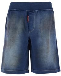 DSquared² - Shorts With Stretch Waist And Lived-In Effect - Lyst