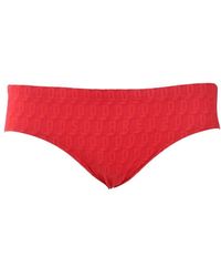 Save 60% DSquared² Synthetic Monogram Swim Brief in Coral Mens Clothing Beachwear Swim trunks and swim shorts Red for Men 