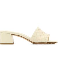 Bottega Veneta - Ivory Leather Parco Mules - Lyst