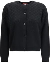 Gucci - Long-Sleeve Crew-Neck Cardigan Wool; Viscose - Lyst