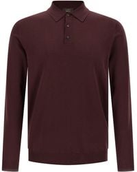 Zanone - Virgin Wool Polo Shirt - Lyst