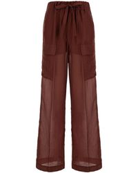 Semicouture - Color Pants With Drawstring - Lyst