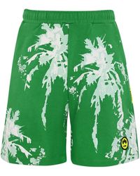 Barrow - Fleece Bermuda Shorts With 3D Palm Tree Print - Lyst