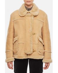 Fay - Archive Shearling Mini Three Hooks Jacket - Lyst