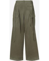 Fendi - Cotton Cargo Pants Military Trousers - Lyst