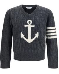 Thom Browne - Gray Wool Oves Aries Sweatshirt - Lyst