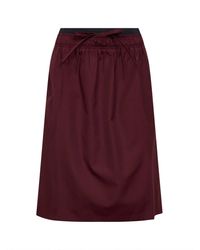 Prada - Twill Midi Skirt - Lyst