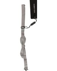 Dolce & Gabbana - 100% Silk Faille Adjustable Neck Bow Tie Papillon - Lyst