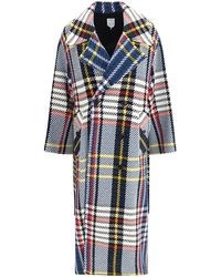 Sara Roka - Check Long Coat - Lyst