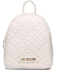 Love Moschino - Quilted Backpack With Logo - Lyst