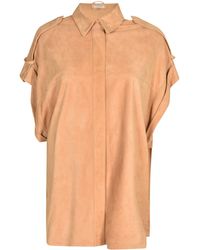 Dondup - Asymmetric Sleeved Round Hem Shirt - Lyst