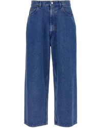 Marni - Low Waist Wide Leg Denim Jeans - Lyst