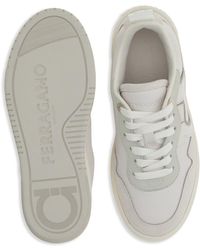 Ferragamo - Gancini Leather Sneakers - Lyst