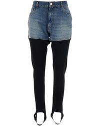 Coperni - Ribbed Leggings With Back Logo Plaque - Lyst