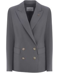 Manuel Ritz - Double-Breasted Jacket Made Of Cool Wool - Lyst