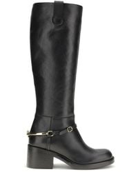 Chloé - Calf Leather Bos Taurus Lace-Up Boots - Lyst