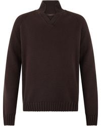 Slowear - Polo Collar Wool Sweater Virgin T-Shirts And Polos - Lyst