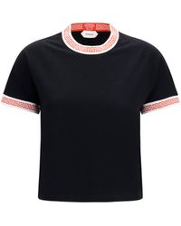 Versace - T-Shirt With Greca Detail - Lyst