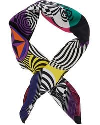 Versace - Silk Scarf With Theater Print - Lyst