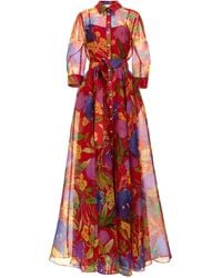 Carolina Herrera - Floral Evening Dress Dresses - Lyst