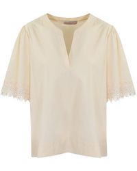 Twin Set - Poplin Blouse With Embroidery - Lyst