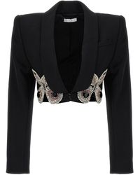 Area - Embroidered Butterfly Cropped Jackets - Lyst