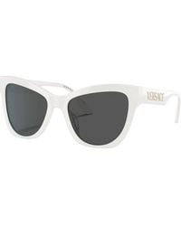 Versace - Sunglasses Cat Eye Full Rim, Frame And Dark Lens Ve4417U314-87 - Lyst