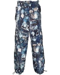 John Richmond - Cargo Trousers With Iconic Pattern - Lyst