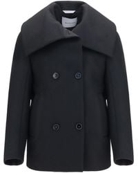 Balenciaga - Structured High-Neck Peacoat - Lyst