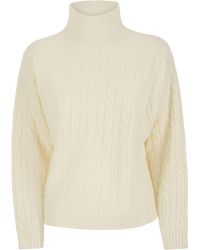 Peserico - Plaited Jumper In Wool-silk And Cashmere Blend - Lyst