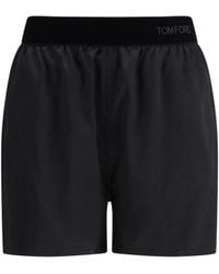 Tom Ford - Stretch Silk Satin Pj Shorts - Lyst