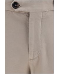 Brunello Cucinelli - Pants Dyed Cotton Trousers - Lyst