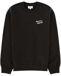 Maison Kitsuné - Logo Sweatshirt Organic Cotton Sweatshirts - Lyst