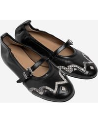 Sartore - Ballerina Flats Leather And Python - Lyst