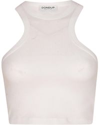 Dondup - Fitted Cropped Tank Top - Lyst