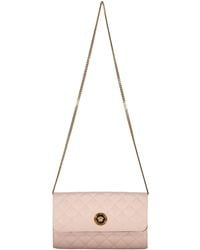 Versace - Leather Clutch With Logo - Lyst