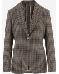 Lardini - Cashmere Houndstooth Jacket - Lyst