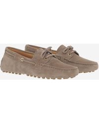 Tod's - Suede Leather Loafers Calfskin - Lyst