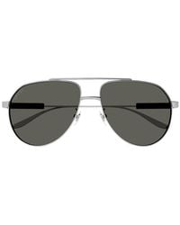 Gucci - Sunglasses Aviator Full Rim, Ruthenium Frame And Lens Gg1311S001 - Lyst