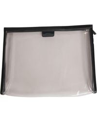 Dolce & Gabbana - Pvc Clutch Pouch Purse Branded Logo Plaque Bag Calf Leather - Lyst