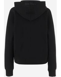 Max Mara - Hooded Zip-Up Sweatshirt Cotton Blend - Lyst