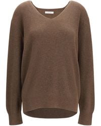 The Row - Phef Cotton And Cashmere Sweater Cotton; Kashmir/Capra Hircus Top - Lyst