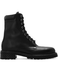 Off-White c/o Virgil Abloh - Men Combat Lace Up Boots - Lyst