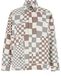ERL - Jacket With Asymmetric Check Motif - Lyst