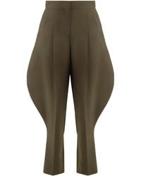Fendi - Palazzo Trousers Wool Mohair Cropped - Lyst