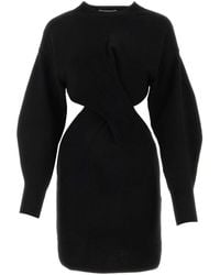 Alexander McQueen - Wool Blend Dress - Lyst