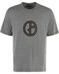 Giorgio Armani - Jacquard Knit T-shirt - Lyst