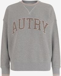 Autry - Cotton Crew Neck Sweatshirt With Logo Lettering - Lyst